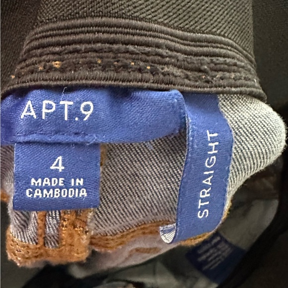Apt. 9 Women’s Straight Leg Jeans Blue Denim Mid Rise Double Button Size 4 - Picture 4 of 6